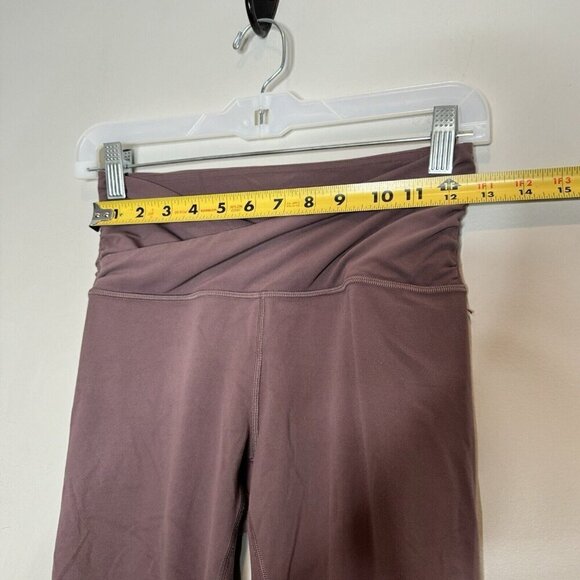 Lululemon Align High Rise Cross Waist Crop 21” Leggings Size 6 Taupe Purple - Picture 5 of 9